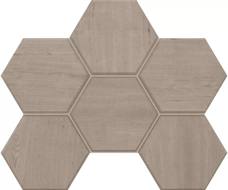Мозаика Estima Classic Wood rusty beige, CW01 Hexagon 25x28.5, неполированная