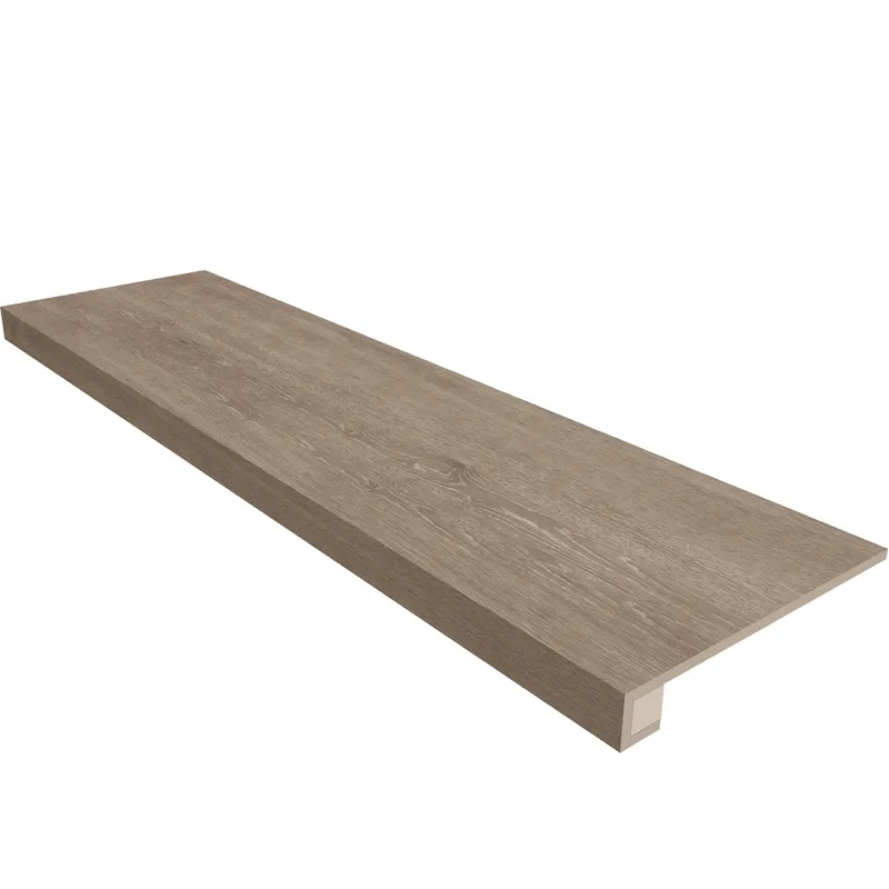 Ступень Estima Classic Wood dark grey, CW02 33x120, неполированная, бортик без насечек + подступенок 14.5x120