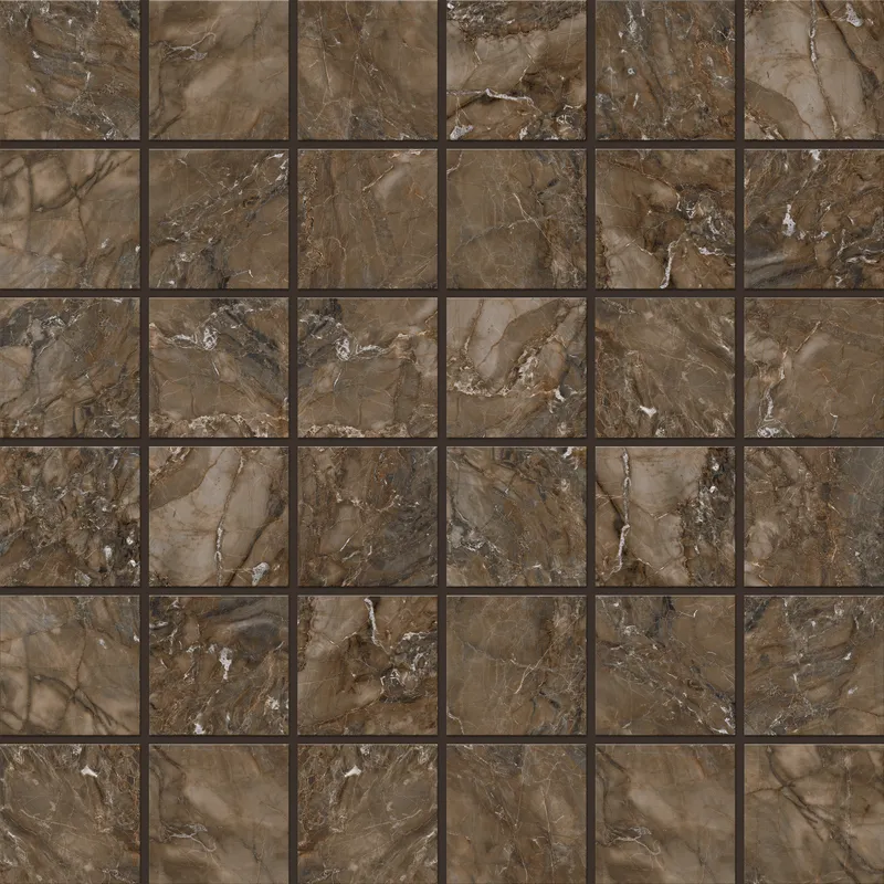 Мозаика Estima Bernini dark brown, BR04 5х5, 30x30, полированная