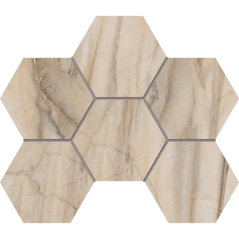 Мозаика Estima Bernini pearl, BR01 Hexagon 25x28.5, полированная