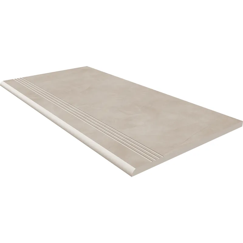 Ступень Estima Graffito light grey, GF02 30x60, неполированная с насечками