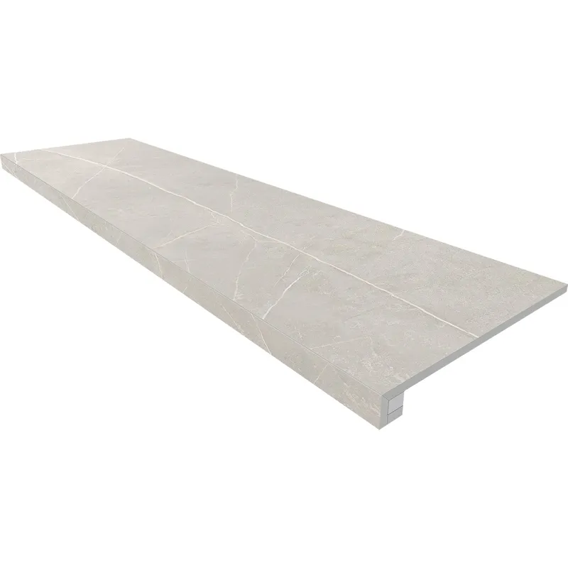 Ступень Estima Nolana grey, NL02 33x120, неполированная, бортик без насечек + подступенок 14,5x120