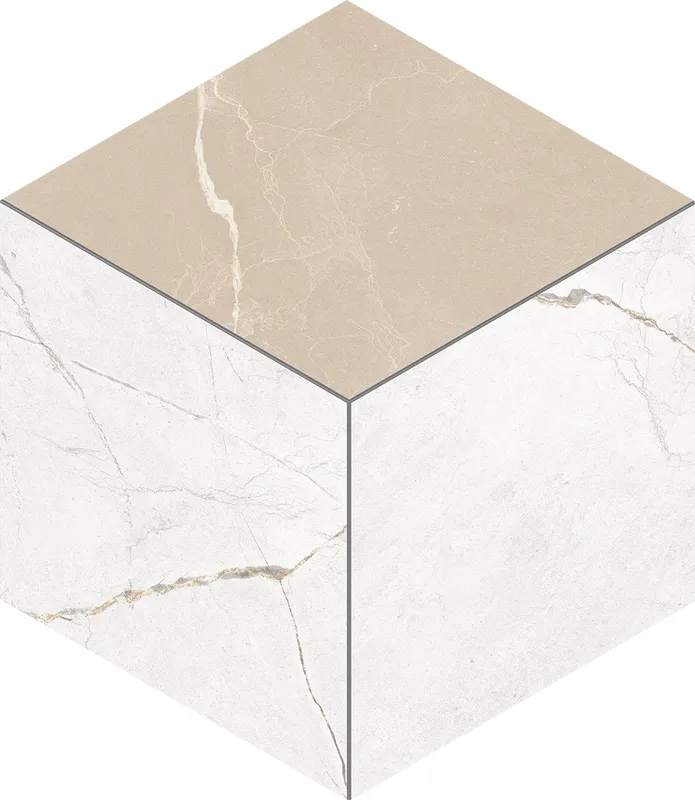 Мозаика Estima Nolana white, NL00/NL01 Cube 29x25, неполированная
