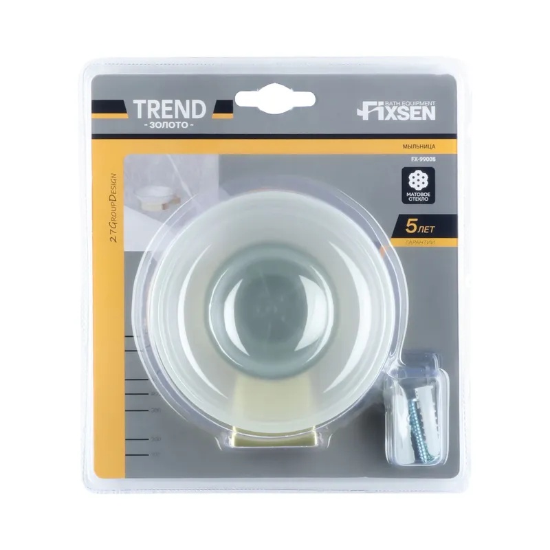 Мыльница Fixsen Trend gold — вид под углом