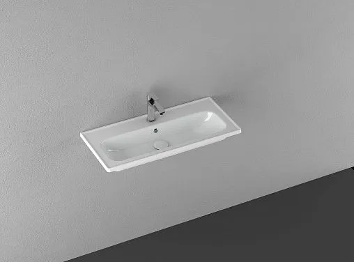 Раковина встраиваемая Isvea Absolute 81 см, белый — вид сверху на чашу