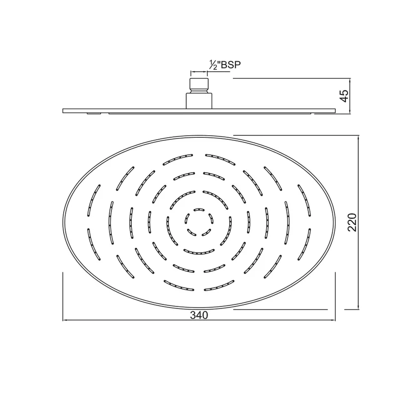Верхний душ Jaquar Maze OHS-CHR-1635 — лейка душа крупным планом