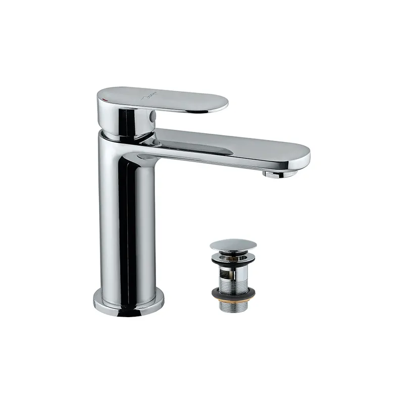 Смеситель для раковины Jaquar Opal Prime OPP-CHR-15011BPMCLW — смеситель и донный клапан крупным планом