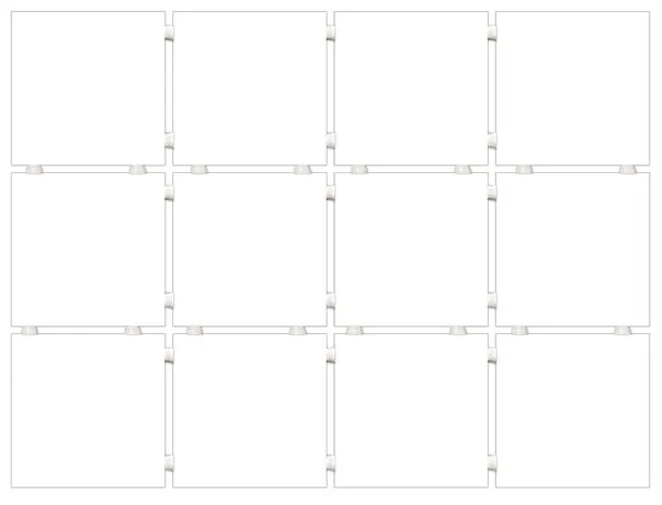 Конфетти белый матовый из 12 частей 9,8x9,8