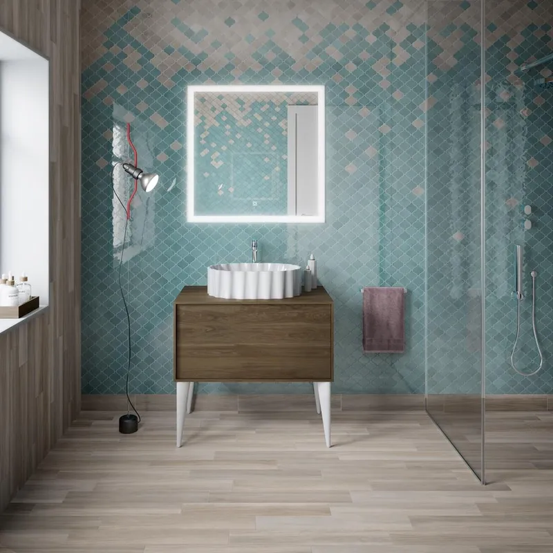 Тумба KERAMA MARAZZI Atollo напольная/подвесная с ящиком 80, деревянная