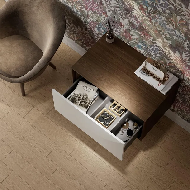 Тумба KERAMA MARAZZI Atollo напольная/подвесная с ящиком 80, деревянная