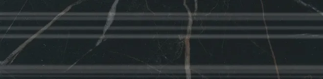 Бордюр Багет Алькала черный глянцевый 20x5