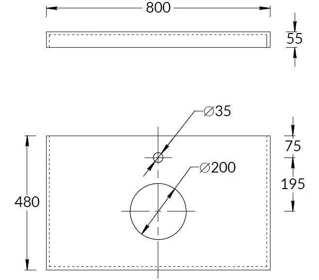Спец. изделие декоративное из керамогранита Роверелла 80x48, серое