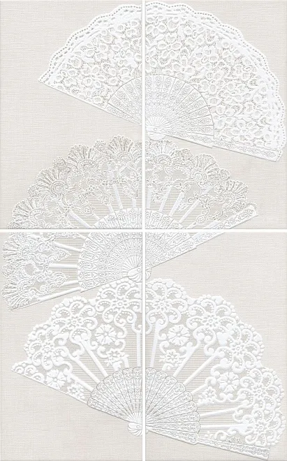Панно Мерлетто Кружево матовый (из 4 ч. разм. 25x40) 50x80