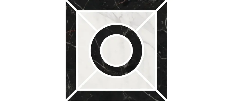 Декор Фрагонар наборный чёрный 9,9x9,9