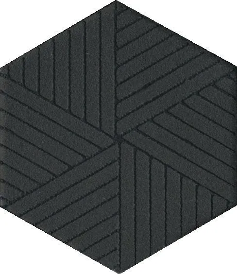 Декор Агуста черный 6x5,2