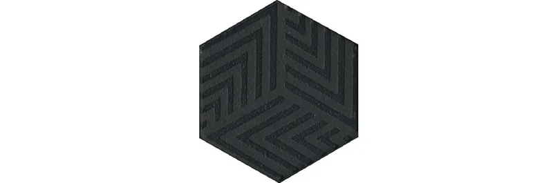 Декор Агуста черный 6x5,2