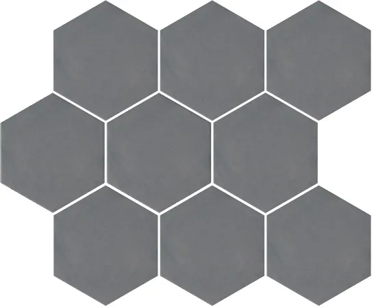 Тюрен серый темный матовый из 9 частей 12x10,4