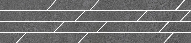 Бордюр Гренель серый темный мозаичный 46,8x9,8