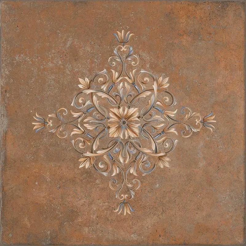 Каменный остров коричневый декорированный 30x30