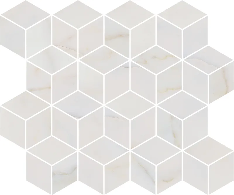 Декор Греппи белый мозаичный глянцевый 45x37,5