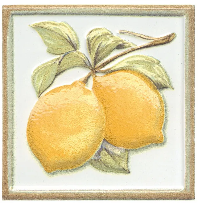 Декор Капри Лимончики глянцевый 9,8x9,8