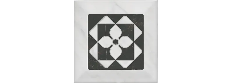 Декор Келуш 3 грань черно-белый 9,8x9,8