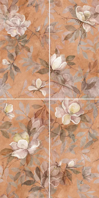Панно Магнолия 2 матовый 60x120 из 4 частей (30x60)