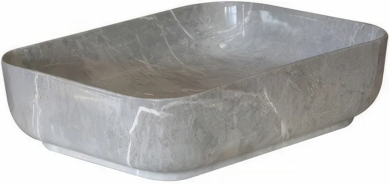 Раковина накладная Мирсант Shell-0619 Grey Light — вид под углом