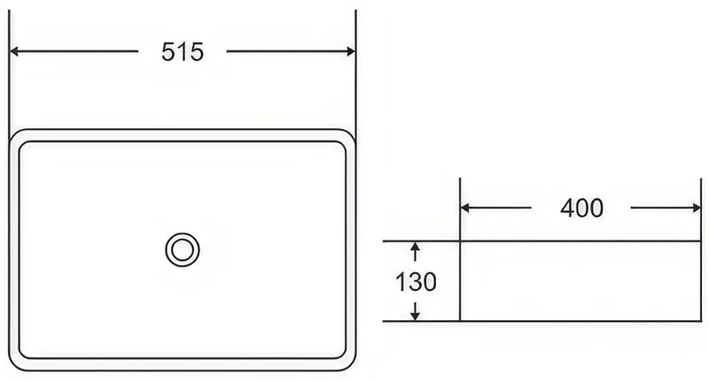 Раковина накладная Мирсант Shell-0619 Grey Light — вид под углом