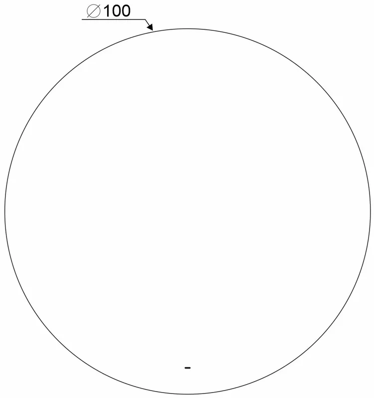 Зеркало Мирсант Sphere с подсветкой, 100 см — вид спереди