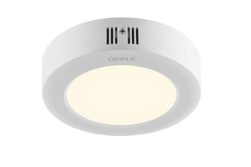 Светильник светодиодный точечный OPPLE LED Slim Downlight EcoMax II SM R200-24W-3000-WH накладной — вид под углом