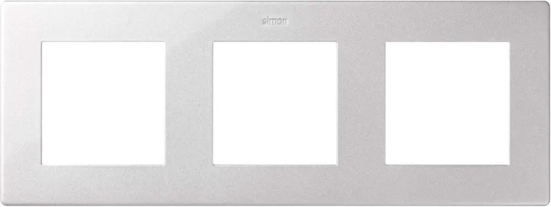 Рамка Simon 24 Harmonie Radiant на 3 поста, алюминий — вид спереди на панель