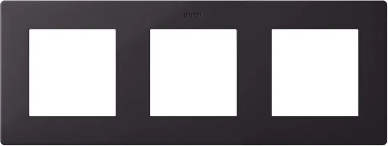 Рамка Simon 24 Harmonie Essence тройная, графит — вид спереди на панель