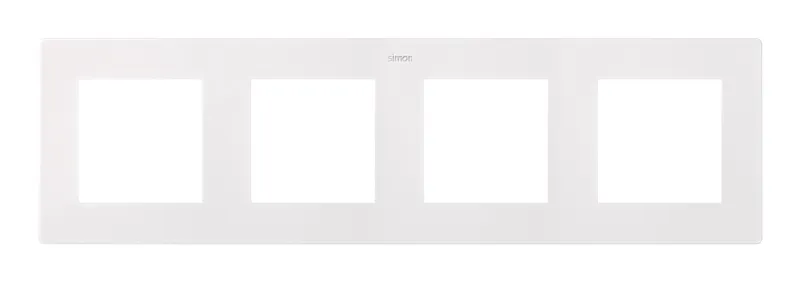 Рамка Simon 24 Harmonie Essence на 4 поста, белый — вид спереди