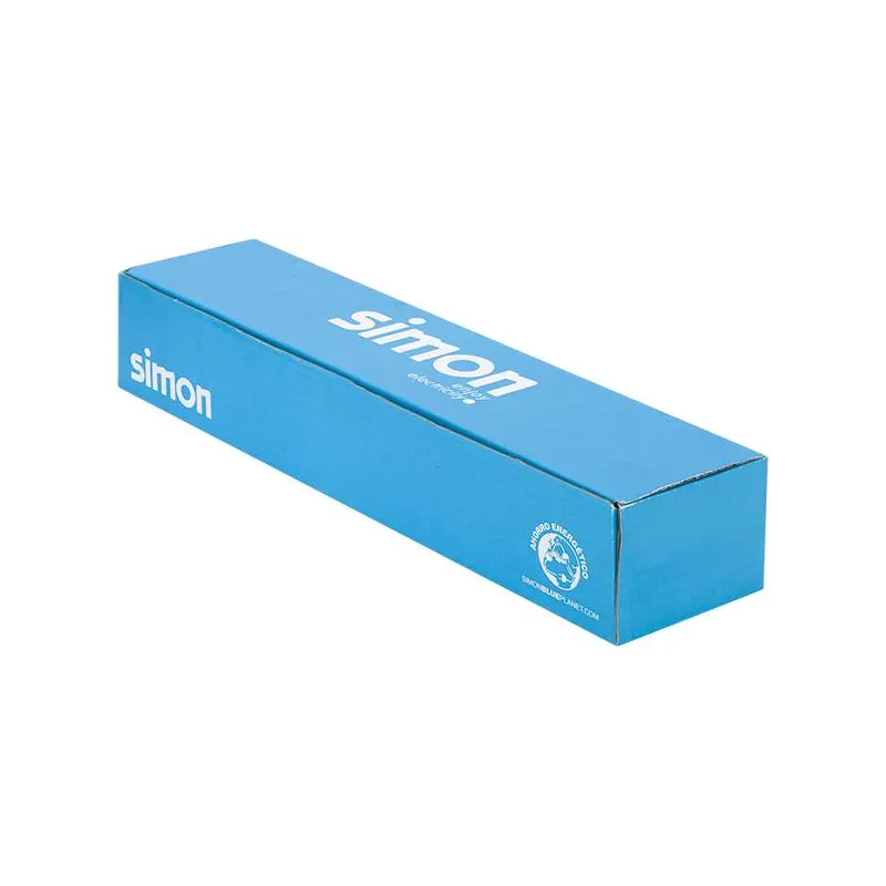 Миниколонна Simon Connect двухсторонняя, на 14 модулей К45, 345х80х80 мм, алюминий — вид под углом