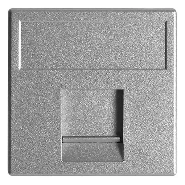 Адаптер Simon Connect K45 на 1 коннектор RJ45 CJ545U(F), CJ645U(F) со шторкой, алюминий K76-8 — вид спереди на устройство