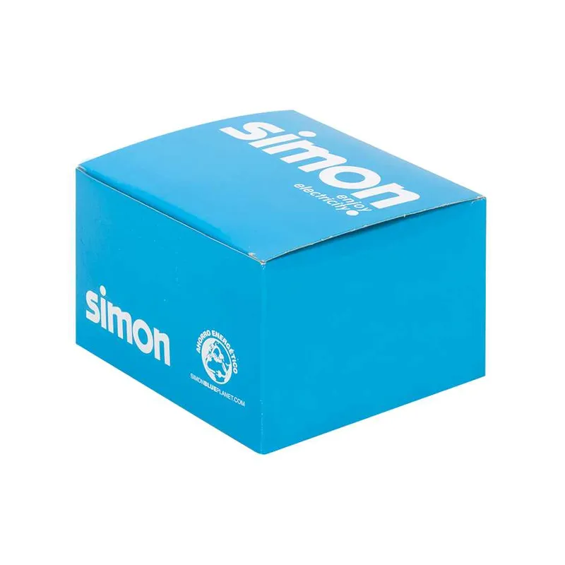 Адаптер Simon Connect K45 со шторкой на 1 RJ45 конектор, AMP(S110,SL110,SLt), Brand-Rex, RIT — вид спереди на белую панель