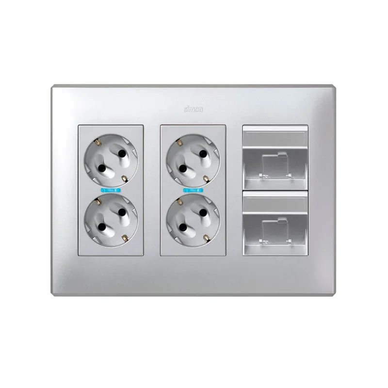 Адаптер Simon Connect K45 переходный для 1 RJ45 AMP кат.5 -Brand Rex, CIMABOX — вид под углом