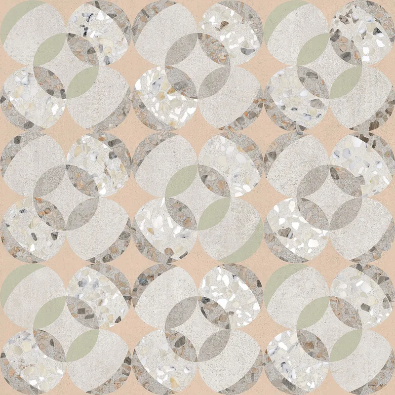 60x60 Beton-Terrazzo Декор Пэчворк Лаппато R9 Ректификат