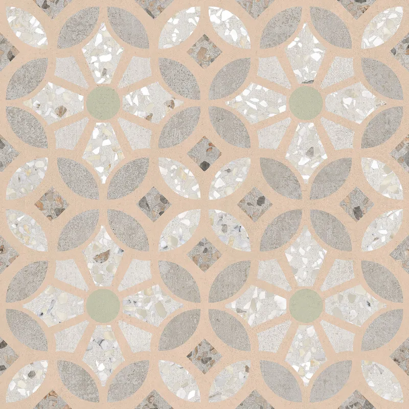 60x60 Beton-Terrazzo Декор Пэчворк Лаппато R9 Ректификат