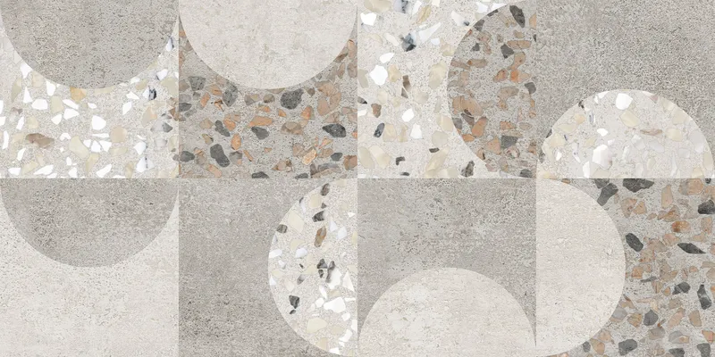 30x60 Beton-Terrazzo Декор Геометрический Лаппато R9 Ректификат