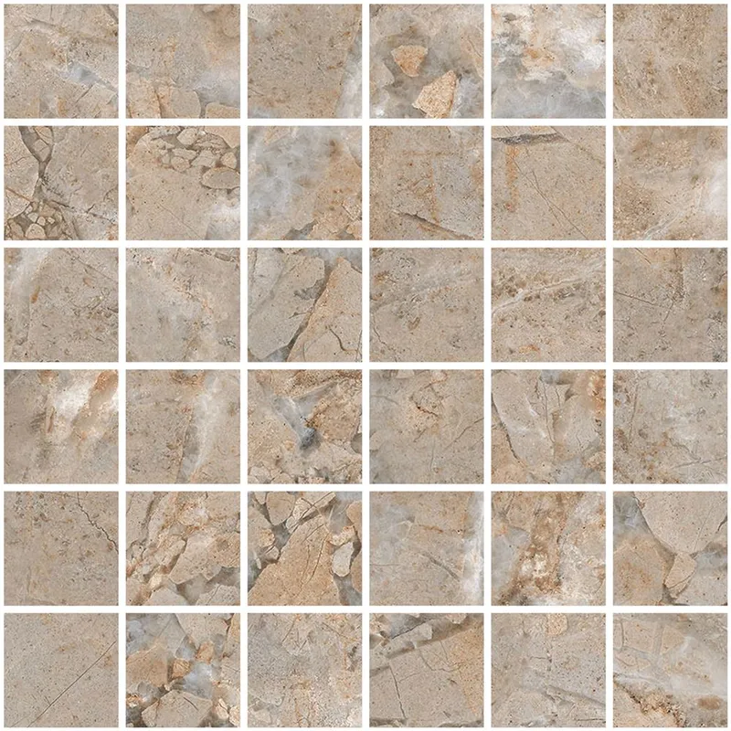 5x5 Marble-X Мозаика Дезерт РоузТерра Лаппато R9 Ректификат
