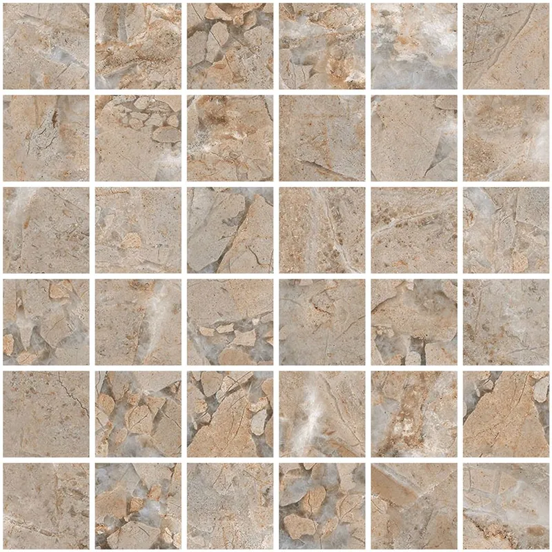 5x5 Marble-X Мозаика Дезерт РоузТерра Лаппато R9 Ректификат