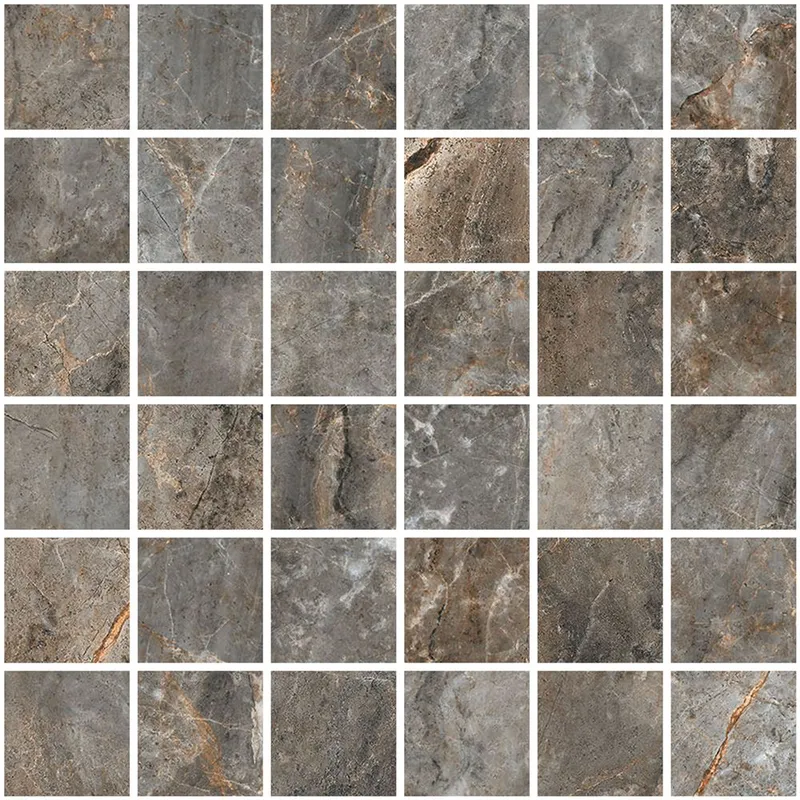 5x5 Marble-X Мозаика Аугустос Тауп Лаппато R9 Ректификат