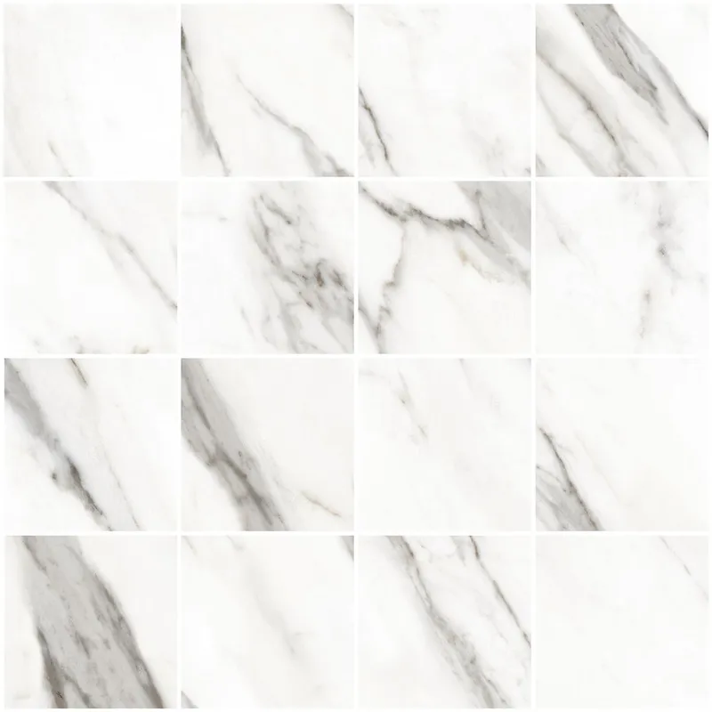 7.5x7.5 MarbleSet Мозаика Венато Светло-серый Лаппато R9 Ректификат