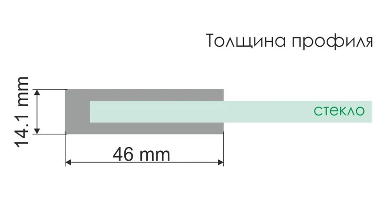 Душевая перегородка Wasserkraft Aller 10H 100х200, стеклянная, боковая — вид сбоку под углом