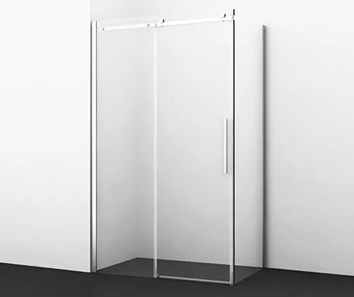 Душевой уголок Wasserkraft Alme 15R, 120х80 — стеклянная перегородка вид спереди