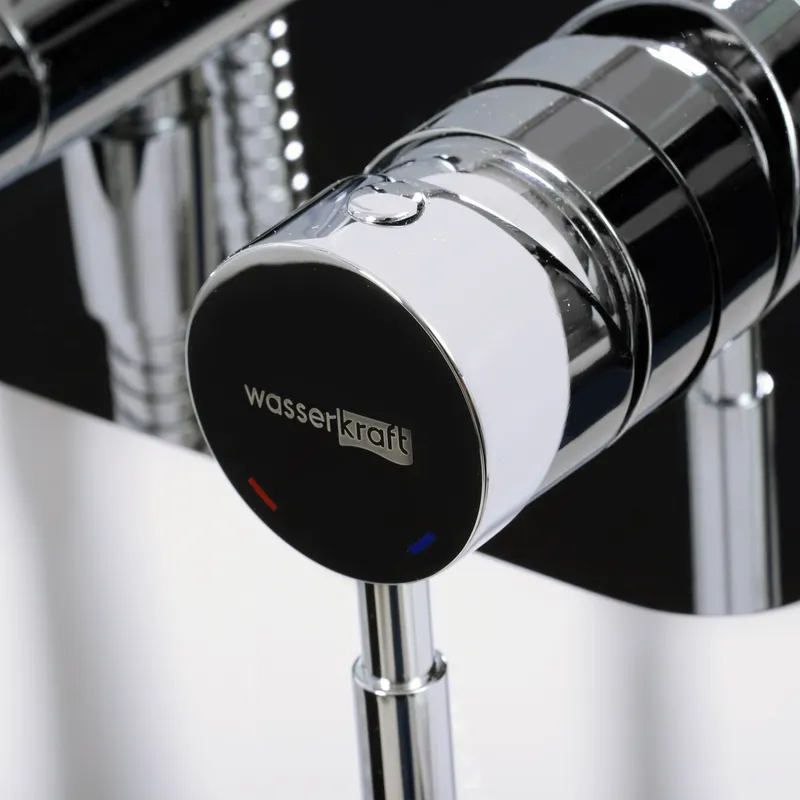 Гигиенический душ Wasserkraft Main 4100 со смесителем — вид под углом на смеситель и лейку