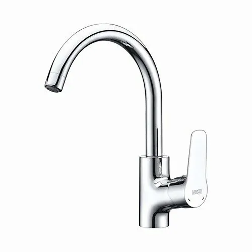 Смеситель для кухни Wasserkraft Lippe 4500 с поворотным изливом — вид сбоку под углом