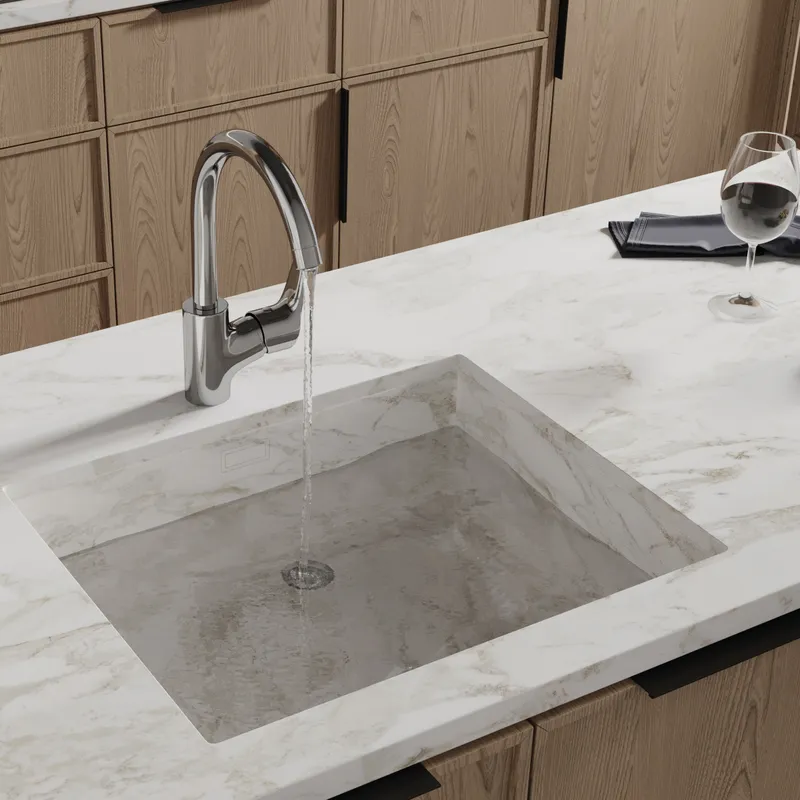 Смеситель для кухни Wasserkraft Lippe 4500 с поворотным изливом — вид сбоку под углом